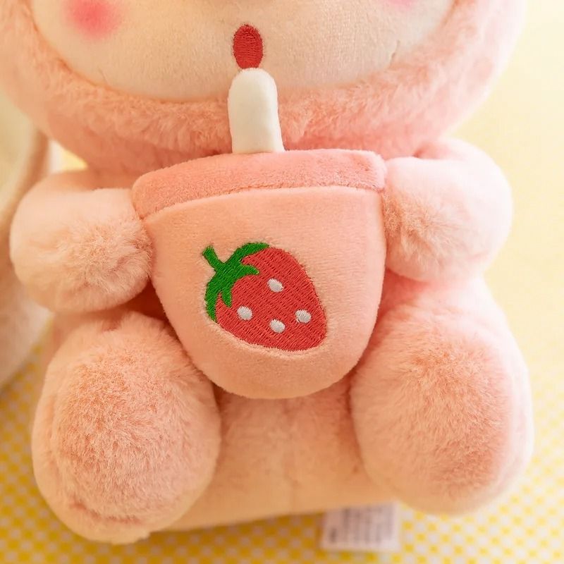 Cartoon Animal Transformation Milk Tea Pig Plush Toy