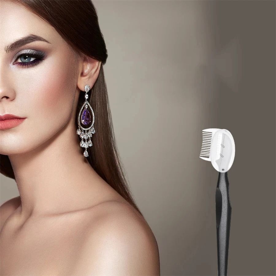 Dual Color Handle Curling Eyelash Clip Eyelash Assistant And Eyebrow Trimmer