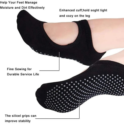 Backless Non Slip Fitness Yoga Socks For Women