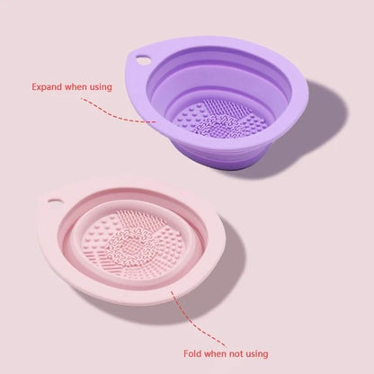 Silicone Makeup Brush Cleaner Bowl And Scrub Pad Set