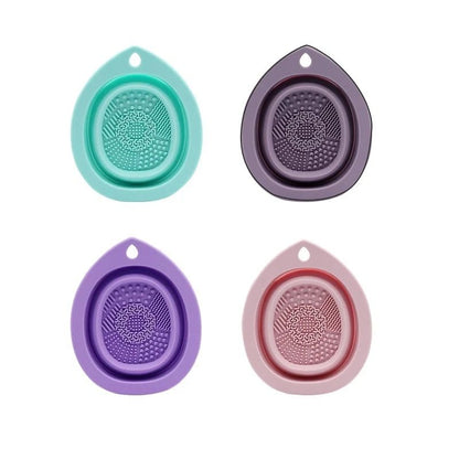 Silicone Makeup Brush Cleaner Bowl And Scrub Pad Set