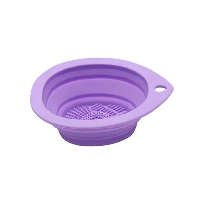 Silicone Makeup Brush Cleaner Bowl And Scrub Pad Set