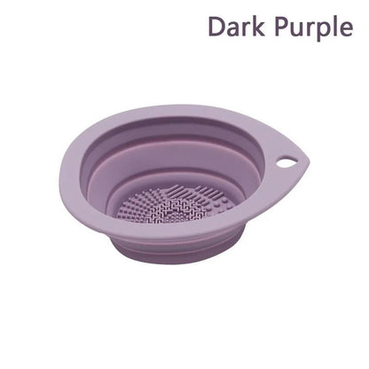 Silicone Makeup Brush Cleaner Bowl And Scrub Pad Set