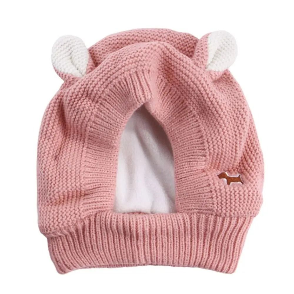 Quiet Dog Ear Muffs Noise Protection Knitted Hat for Medium and Large Dogs