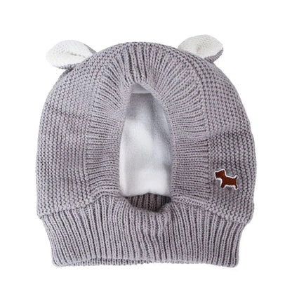 Quiet Dog Ear Muffs Noise Protection Knitted Hat for Medium and Large Dogs