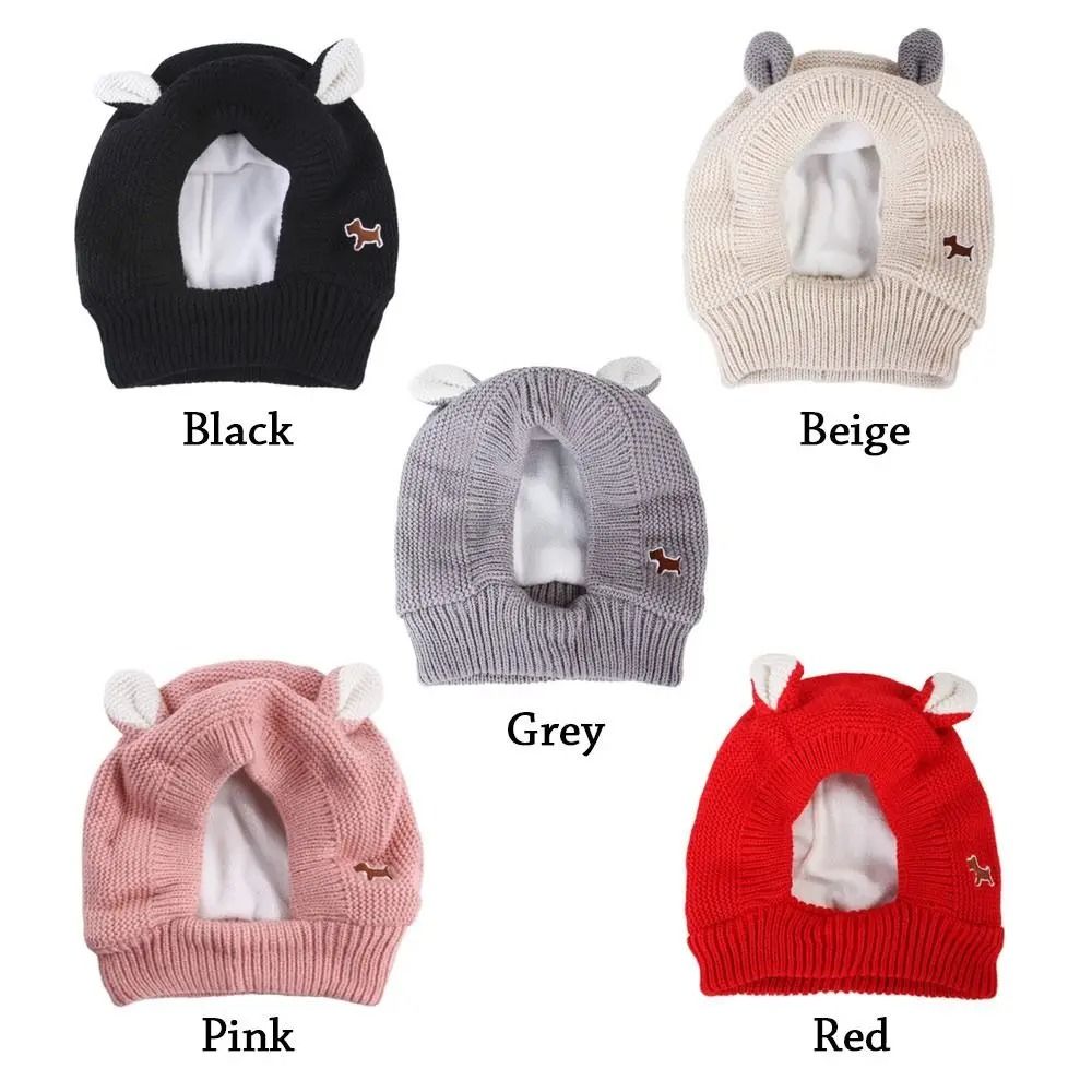 Quiet Dog Ear Muffs Noise Protection Knitted Hat for Medium and Large Dogs