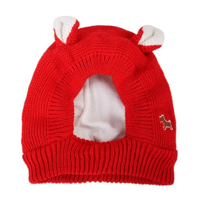 Quiet Dog Ear Muffs Noise Protection Knitted Hat for Medium and Large Dogs