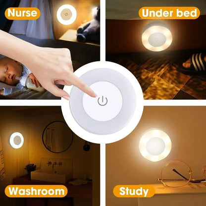 Rechargeable LED Touch Night Light USB Portable Mini Lamp