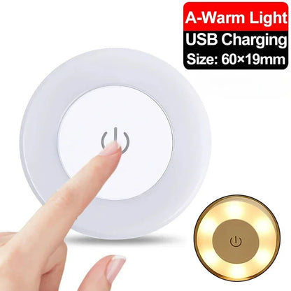 Rechargeable LED Touch Night Light USB Portable Mini Lamp
