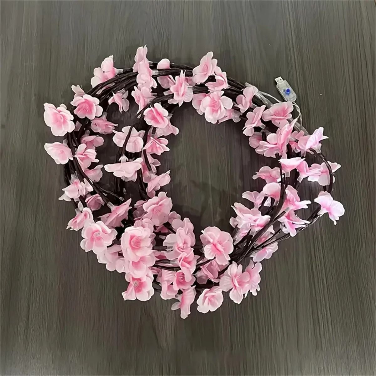 Cherry Blossom 96 LED Tree Branch Light – USB Rattan String Lamp with 8 Lighting Modes for Bedroom, Wedding and Holiday