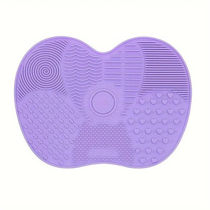 Silicone Apple Shaped Makeup Brush Cleaner Pad With Suction Cup