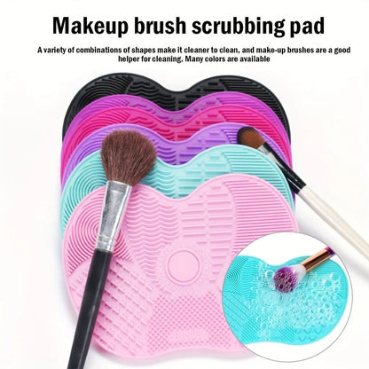 Silicone Apple Shaped Makeup Brush Cleaner Pad With Suction Cup