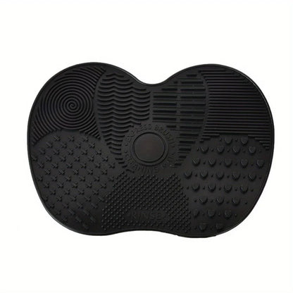 Silicone Apple Shaped Makeup Brush Cleaner Pad With Suction Cup