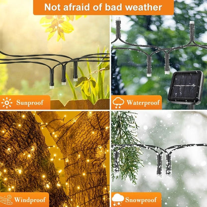 Solar Powered LED String Lights Outdoor Fairy Garland (50–300 LEDs)