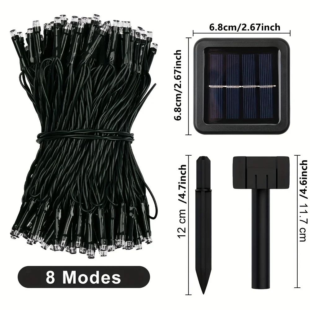 Solar Powered LED String Lights Outdoor Fairy Garland (50–300 LEDs)