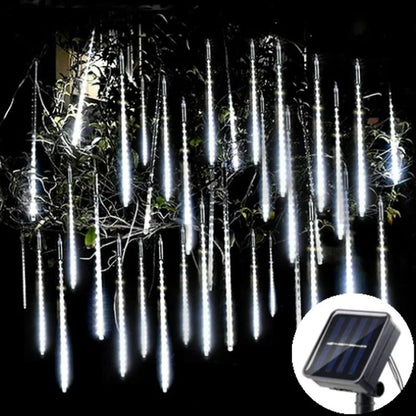 Solar LED Meteor Shower Lights – Outdoor Waterproof Falling Rain String Lights