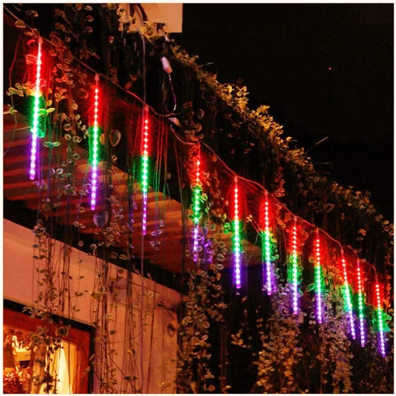 Solar LED Meteor Shower Lights – Outdoor Waterproof Falling Rain String Lights