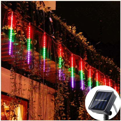 Solar LED Meteor Shower Lights – Outdoor Waterproof Falling Rain String Lights