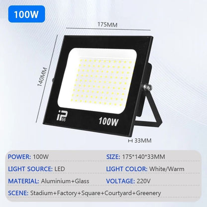 High Brightness LED Flood Light – Outdoor Waterproof Path and Garden Spotlight (10W–200W)