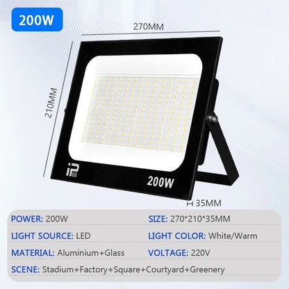 High Brightness LED Flood Light – Outdoor Waterproof Path and Garden Spotlight (10W–200W)