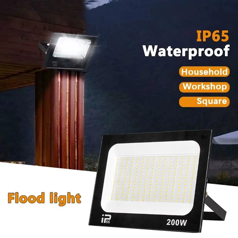 High Brightness LED Flood Light – Outdoor Waterproof Path and Garden Spotlight (10W–200W)