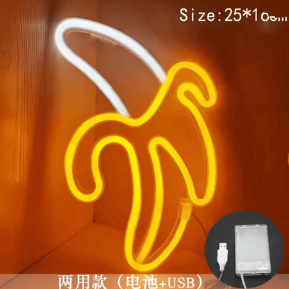 GlowBanana LED Neon Wall Light for Bedroom and Decor