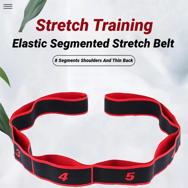 Stretching Belt Pilates Fitness, Style Dance Yoga, Elastic Stretch Resistance Band, Digital Elasticity Tension Strap