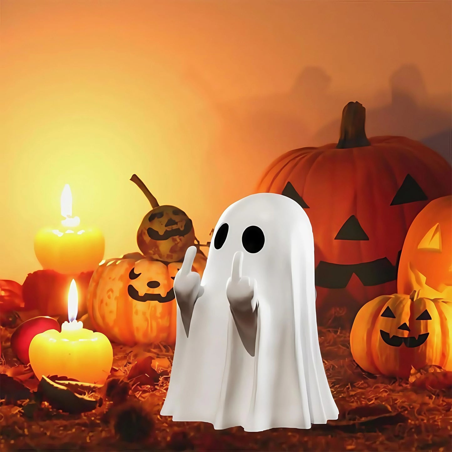 Cute Ghost Statue Home Decor