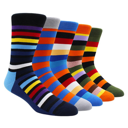 Men's Socks Soft and breathable High Quality Cotton black Classic pattern Happy Gentleman Plus Size Mens dress