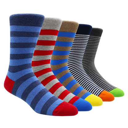 Men's Socks Soft and breathable High Quality Cotton black Classic pattern Happy Gentleman Plus Size Mens dress