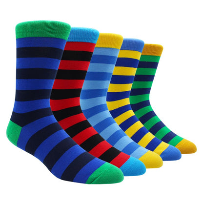 Men's Socks Soft and breathable High Quality Cotton black Classic pattern Happy Gentleman Plus Size Mens dress