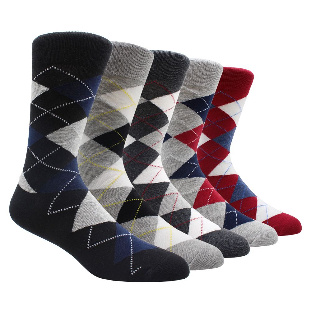 Men's Socks Soft and breathable High Quality Cotton black Classic pattern Happy Gentleman Plus Size Mens dress