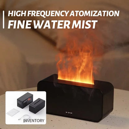 Mini Flame Humidifier, Colourful Atmosphere Light, Timed Function, No Water, Power Protection, Home Bedroom Office