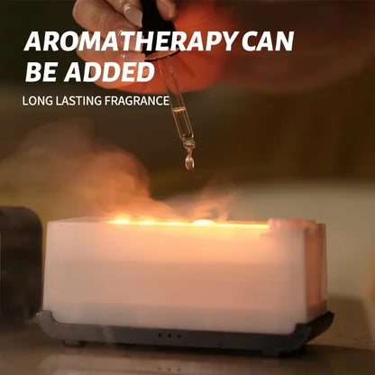 Mini Flame Humidifier, Colourful Atmosphere Light, Timed Function, No Water, Power Protection, Home Bedroom Office