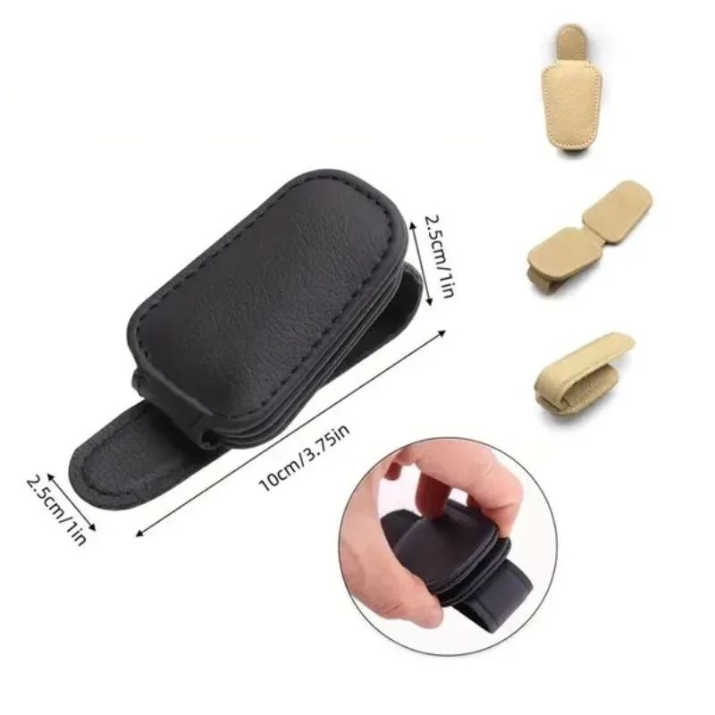 Car Sun Visor Glasses Case and Ticket Card Clip – Auto Interior Organizer