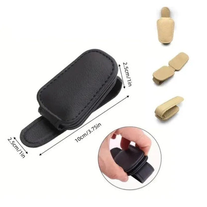 Car Sun Visor Glasses Case and Ticket Card Clip – Auto Interior Organizer