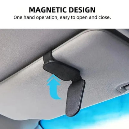 Car Sun Visor Glasses Case and Ticket Card Clip – Auto Interior Organizer