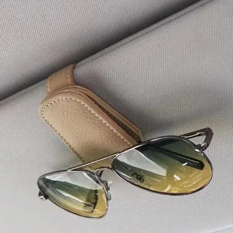 Car Sun Visor Glasses Case and Ticket Card Clip – Auto Interior Organizer