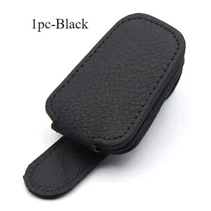 Car Sun Visor Glasses Case and Ticket Card Clip – Auto Interior Organizer