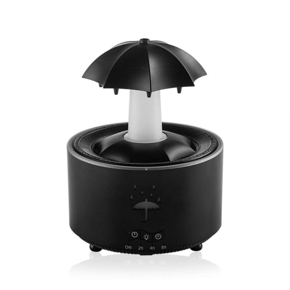 Rotating Umbrella Water Drop Humidifier, Colourful Night Light Aroma Diffuser, Quiet Essential Oil Sprayer for Home