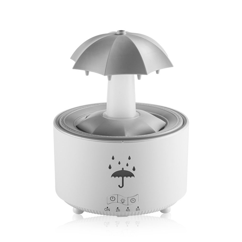 Rotating Umbrella Water Drop Humidifier, Colourful Night Light Aroma Diffuser, Quiet Essential Oil Sprayer for Home