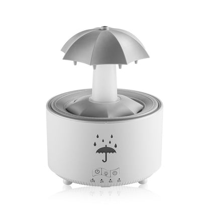 Rotating Umbrella Water Drop Humidifier, Colourful Night Light Aroma Diffuser, Quiet Essential Oil Sprayer for Home