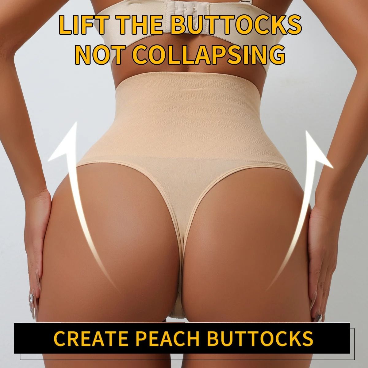 High Waist Seamless Thong Panties Tummy Control Shaper Underwear