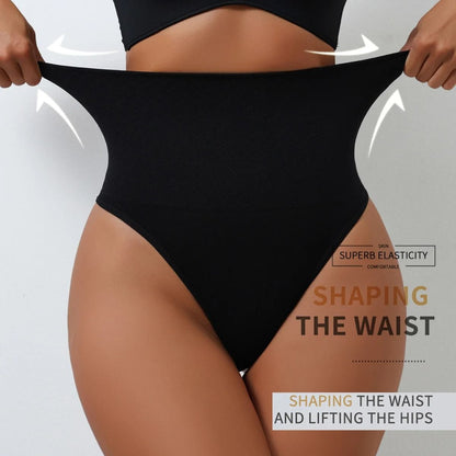 High Waist Seamless Thong Panties Tummy Control Shaper Underwear