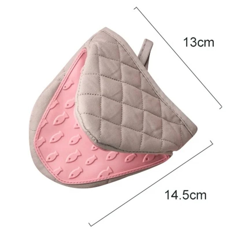 Fish Shaped Silicone Anti Scald Oven Gloves Kitchen Tray Holder