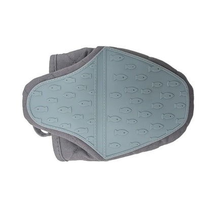 Fish Shaped Silicone Anti Scald Oven Gloves Kitchen Tray Holder