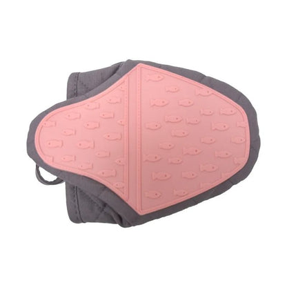 Fish Shaped Silicone Anti Scald Oven Gloves Kitchen Tray Holder