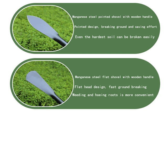 GardenMaster Heavy-Duty Multi-Task Shovel & Hoe (includes Iron Hoe Head for Digging, Weeding & Planting)