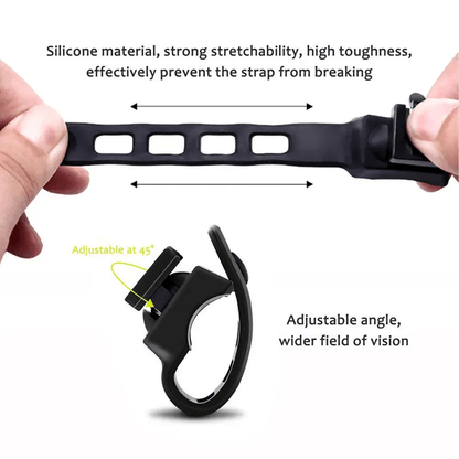 FlexMount Silicone Bike Light Strap – Adjustable Tail Light Holder for Secure Cycling Visibility