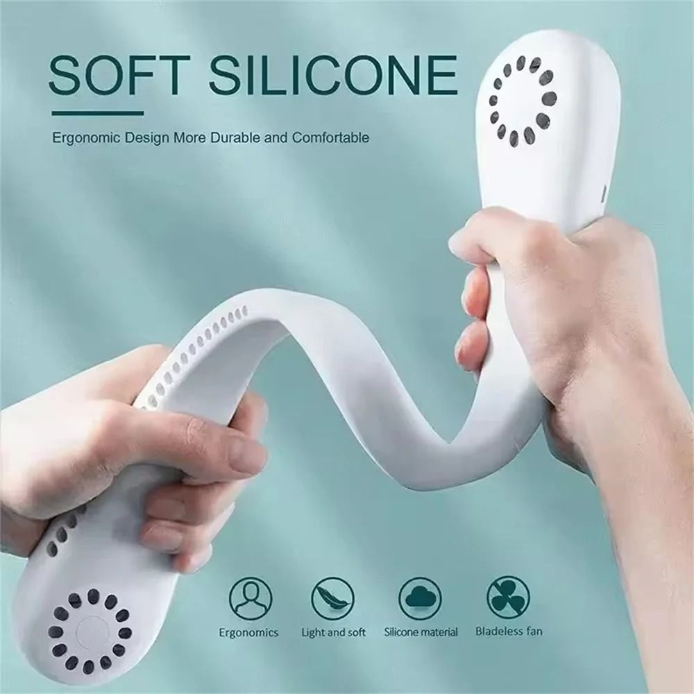 Portable Bladeless Neck Fan with Rechargeable Battery